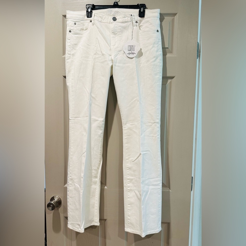 KUT FROM THE KLOTH WHITE BOOTCUT JEANS DENIM BOOTCUT JEANS SZ 14.  NWT.